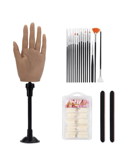 Mano de Práctica de Silicona LIONVISON para Uñas Acrílicas