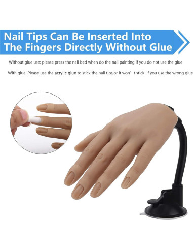 Mano de Práctica de Silicona LIONVISON para Uñas Acrílicas