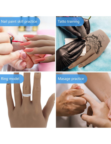 Mano de Práctica de Silicona LIONVISON para Uñas Acrílicas