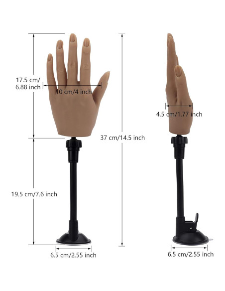 Mano de Práctica de Silicona LIONVISON para Uñas Acrílicas