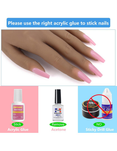 Mano de Práctica de Silicona LIONVISON para Uñas Acrílicas