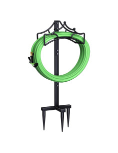 Soporte de Manguera de Jardín Garbuildman - Metal Negro 112.2 cm