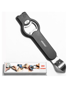 Abrebotellas y abridor de latas Vovoly 3 en 1 magnético negro