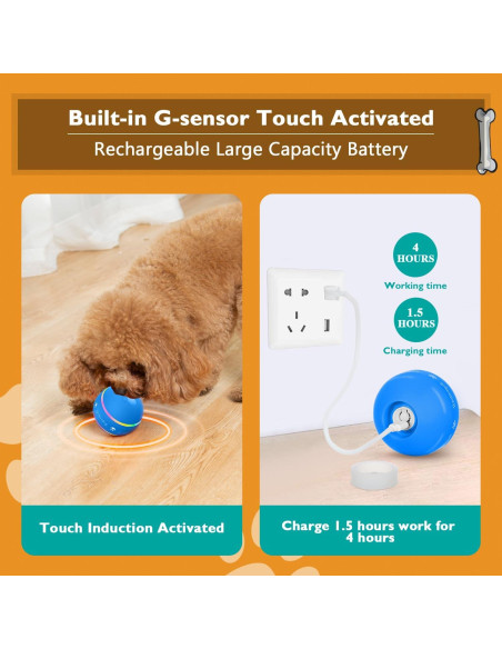 Juguete Interactivo para Perros PetDroid Bola Automática Azul Juguete Interactivo para Perros PetDroid Bola Automática Azul