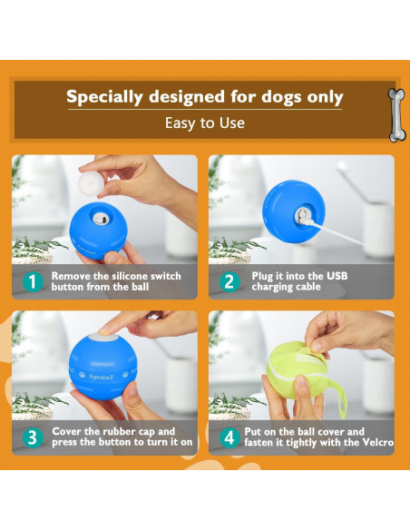 Juguete Interactivo para Perros PetDroid Bola Automática Azul Juguete Interactivo para Perros PetDroid Bola Automática Azul