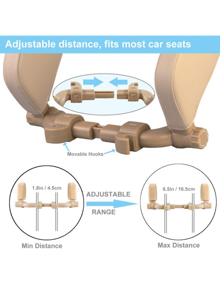 Almohada de Reposacabezas Ajustable Heapany para Coche