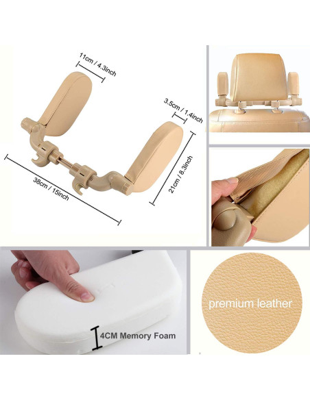 Almohada de Reposacabezas Ajustable Heapany para Coche