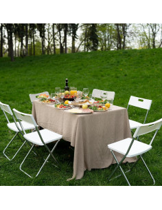 Mesa de Picnic Plegable SKOK 4FT Ajustable 150 kg Blanca 2