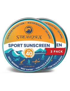 STREAM2SEA Balsamo Solar SPF40 Biodegradable 79.4g x2