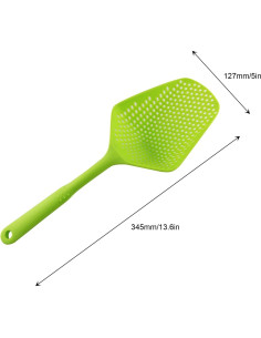 Colador de Nylon ASEANAO con Mango Largo 34.5x12.5cm Negro 2