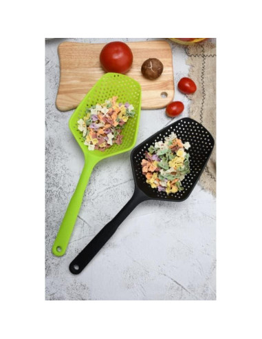 Colador de Nylon ASEANAO con Mango Largo 34.5x12.5cm Negro