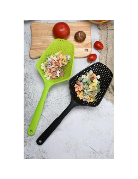 Colador de Nylon ASEANAO con Mango Largo 34.5x12.5cm Negro