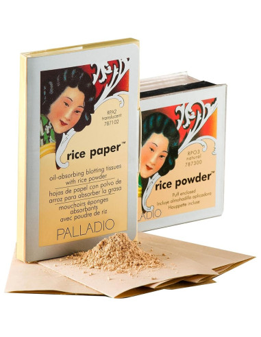 Papel de Arroz Absorbente Palladio para Piel Grasa 40 Hojas