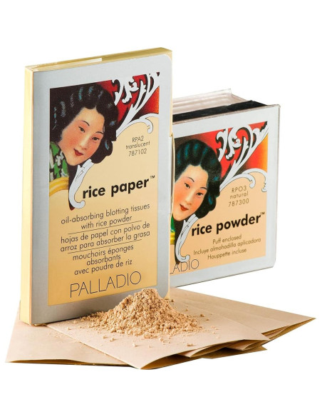 Papel de Arroz Absorbente Palladio para Piel Grasa 40 Hojas