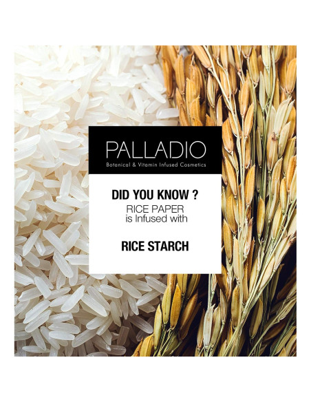 Papel de Arroz Absorbente Palladio para Piel Grasa 40 Hojas