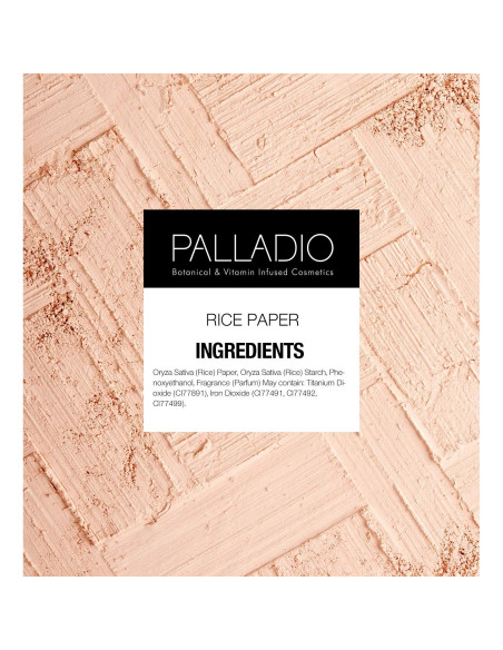 Papel de Arroz Absorbente Palladio para Piel Grasa 40 Hojas