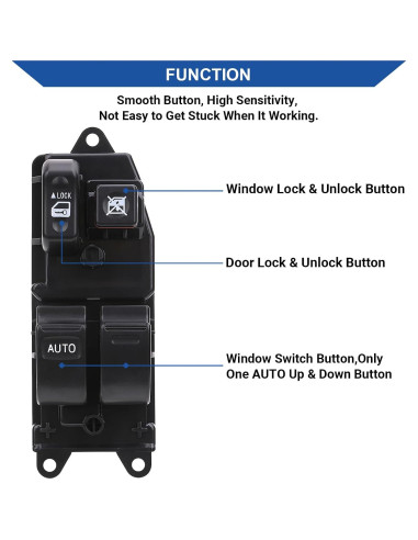 Interruptor Ventana Eléctrica Obaee Toyota 2000-2011 12V