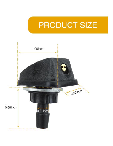 Pack 2 Boquillas de Lavaparabrisas GKmow GKPSZ2003BL