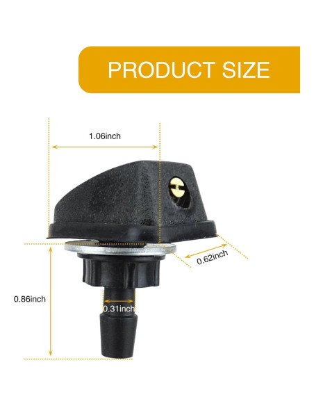 Pack 2 Boquillas de Lavaparabrisas GKmow GKPSZ2003BL