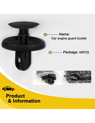 40 Clips de Retención Toyota Lexus 90467-07201 POM