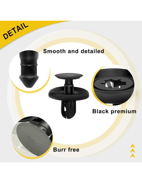 40 Clips de Retención Toyota Lexus 90467-07201 POM