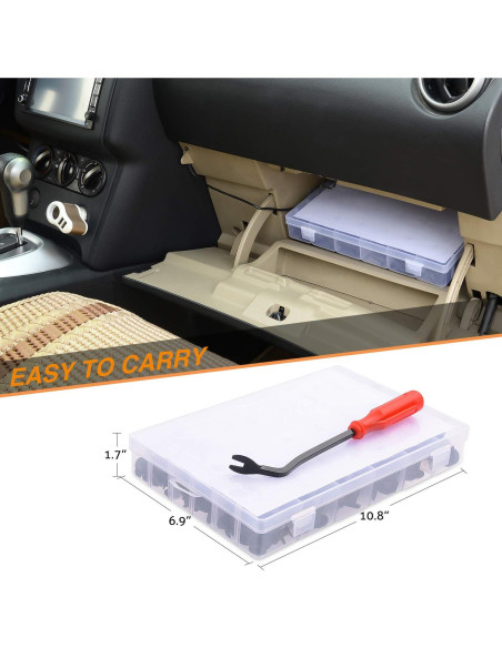 GOOACC 190 Pcs Clips de Retención Automotriz + Removedor