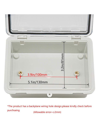 Caja de Conexiones Zulkit IP65 Plástico ABS 150x100x70mm