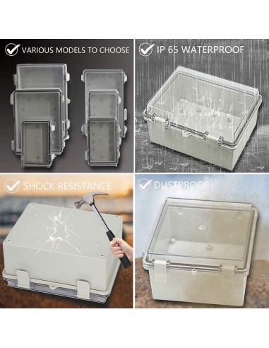 Caja de Conexiones Zulkit IP65 Plástico ABS 150x100x70mm