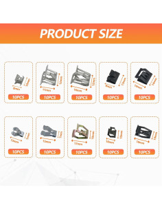 100 Clips U de Metal para Panel de Recorte VW Audi BSAMZO 2