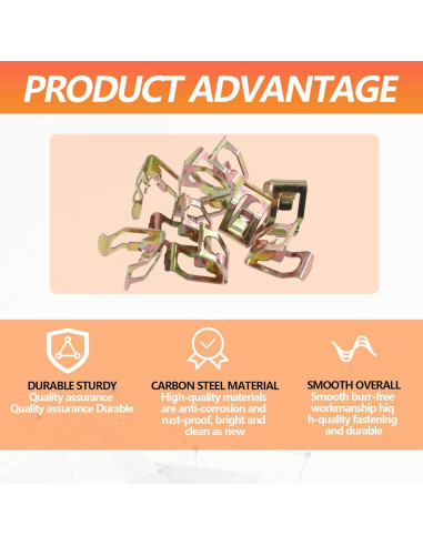 100 Clips U de Metal para Panel de Recorte VW Audi BSAMZO