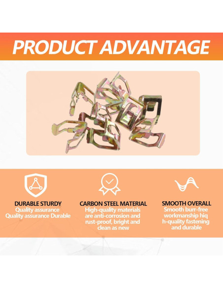 100 Clips U de Metal para Panel de Recorte VW Audi BSAMZO