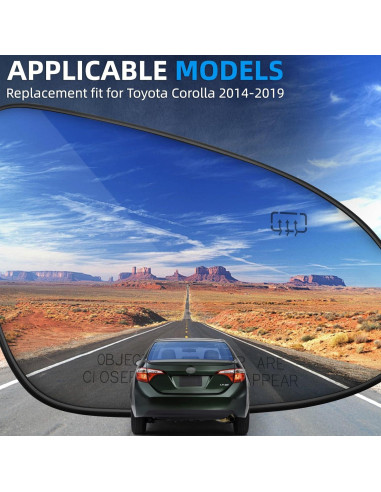 Espejo Lateral Derecho Toyota Corolla 2014-2019 Calefacción