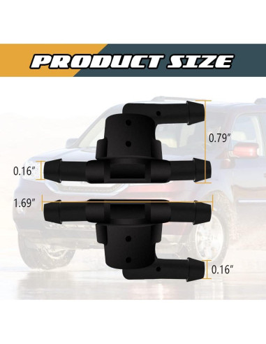 Válvula de Retención de Limpiaparabrisas Deemars 2PCS para Toyota