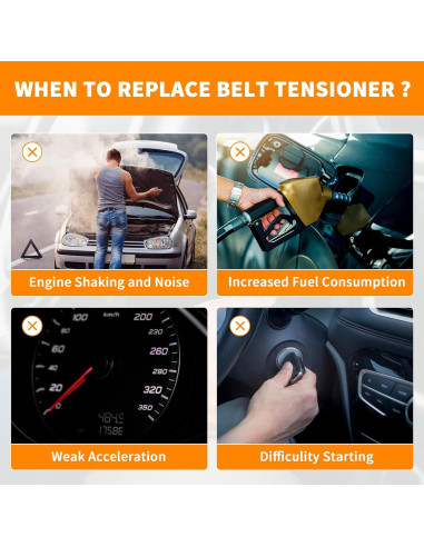 Kit tensor correa serpentina GLOCRORET 89378 para Toyota y Lexus