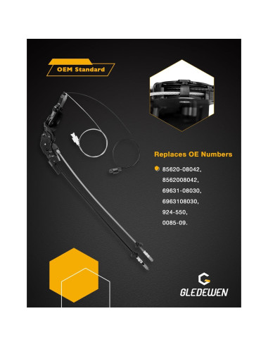 Cable de Puerta Deslizante Derecho Gledewen Toyota Sienna 2004-2010