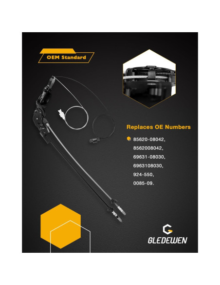 Cable de Puerta Deslizante Derecho Gledewen Toyota Sienna 2004-2010