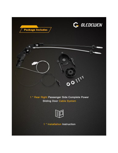 Cable de Puerta Deslizante Derecho Gledewen Toyota Sienna 2004-2010