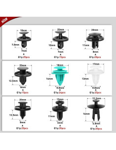 Kit de Clips de Retención Nilight 360 Pcs para Coche 2