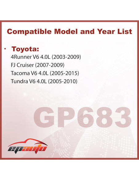 Filtro de Aire EPAuto GP683 para Toyota V6 4Runner Tacoma