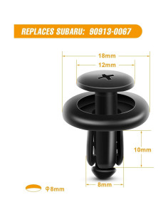 GOOACC 100 Sujetadores Tipo Empuje para Subaru GRC-80 2