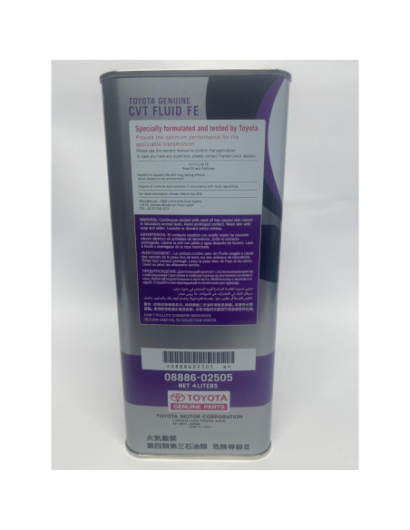 Fluido CVT FE 4L Toyota 08886-02505 Sintético para Vehículo