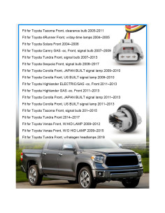 Conector y Arnés Luz Señal Giro Toyota 2006-2019 2 Pcs 2