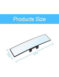 Espejo Retrovisor Panorámico 8sanlione 30,48 cm Blanco 2