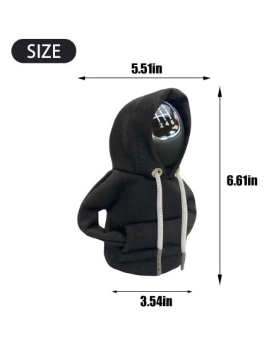 Funda Sudadera para Palanca de Cambios JOYCOURT - Negro