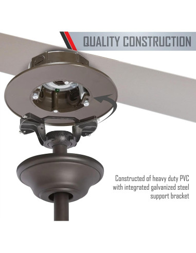 Caja Eléctrica para Ventilador de Techo BELL PRCF57550BZ Bronce 12 cm