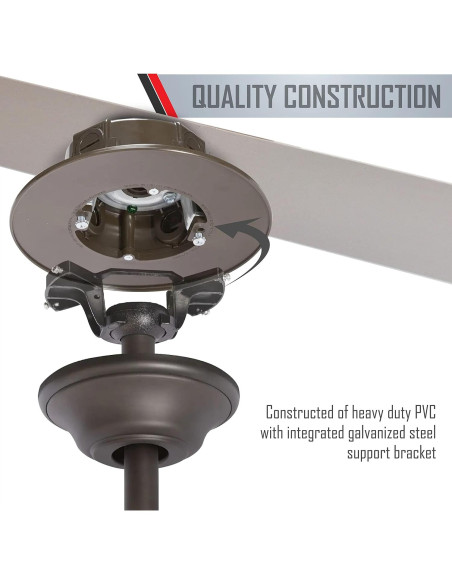 Caja Eléctrica para Ventilador de Techo BELL PRCF57550BZ Bronce 12 cm