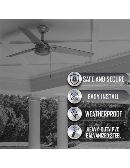 Caja Eléctrica para Ventilador de Techo BELL PRCF57550BZ Bronce 12 cm