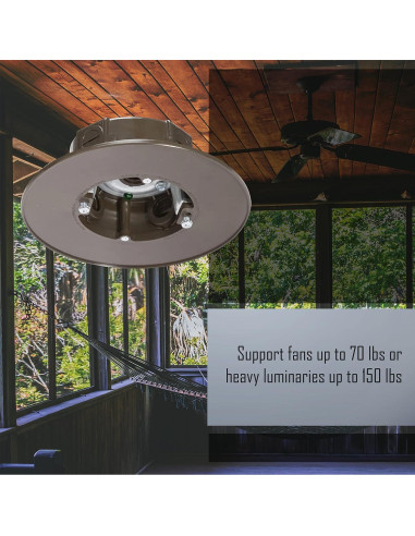 Caja Eléctrica para Ventilador de Techo BELL PRCF57550BZ Bronce 12 cm