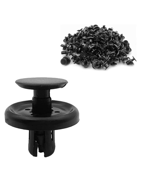 100 Clips de Retención Nylon Negro para Toyota Lexus 90467-07201