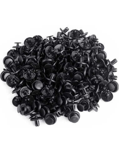 100 Clips de Retención Nylon Negro para Toyota Lexus 90467-07201